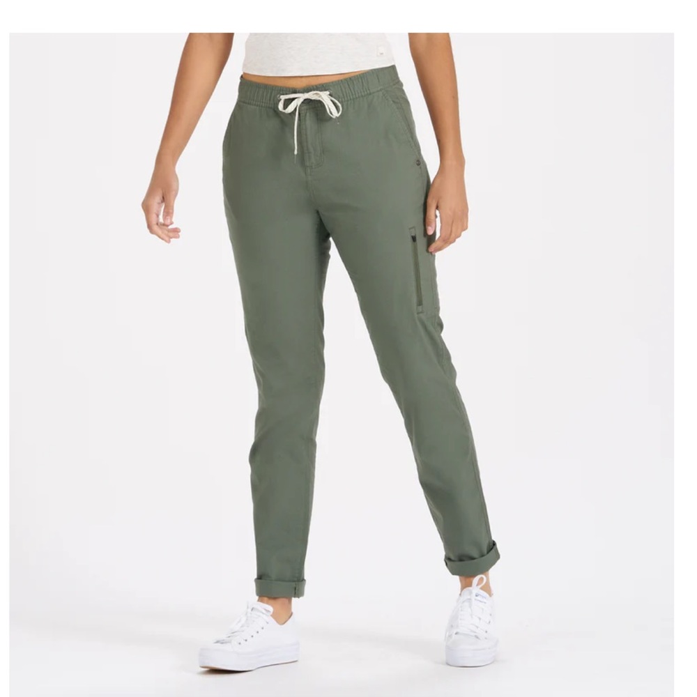 Vuori Olive Green Drawstring Jogger Pants